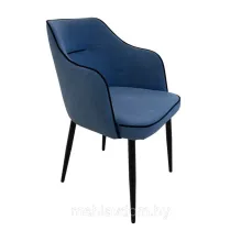 Стул "Лорис" бренди 8 (classic blue)/кант черный/каркас черный