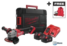 Угловая шлифмашина Milwaukee FSAG125XBMC-502X 4933499453 (с 2-мя АКБ, кейс)