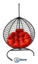 Подвесное кресло Craftmebel Кокон Капля Премиум (коралловый/графит)