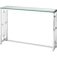 Консольный стол Stool Group Бруклин 115x30 ECST-013 (прозрачное стекло/сталь серебристый)