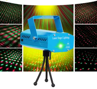 Галографический лазерный Mini проектор Звездное небо Laser Stage Laser Lighting, регулируемые скорость и режимы ОПТОМ