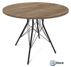 Кухонный стол Sheffilton SHT-TU2-1/90 ЛДСП (черный муар/дуб галифакс табак)