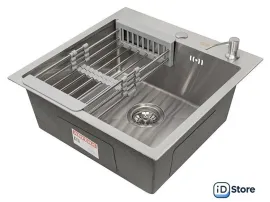Кухонная мойка ARFEKA ECO AR мойка 500500, коландер, дозатор SATIN