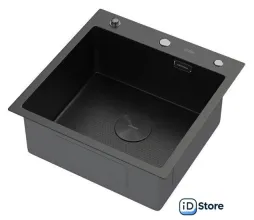 Кухонная мойка ARFEKA Eco AR 500500 POP-UP Black PVD NANO DECOR