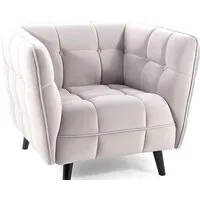 Интерьерное кресло Signal Castello 1 Velvet Bluvel 03 (светло-серый/венге)