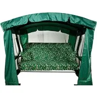 Садовые качели МебельСад Ранго (завитушки, зеленый)