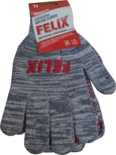 Перчатки хлопковые Felix с ПВХ-покрытием (серые)