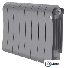 Биметаллический радиатор Royal Thermo Infinity 300 Silver Satin - 8 секций
