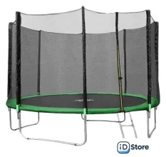 Батут Happy Jump 12ft Pro 374 см с внешней сеткой и лестницей