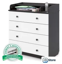 Детский комод Атон Мебель Сириус-2 804 ЛДСП (венге/белый)