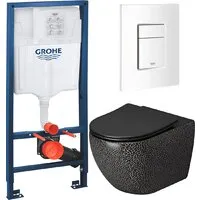 Унитаз подвесной Grossman Color GR-4411BBLS GROHE Rapid Sl 38772SH0 (с кнопкой)
