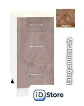 Шкаф напольный Кортекс-мебель Корнелия Лира НШ40р3ш (оникс/мадрид)