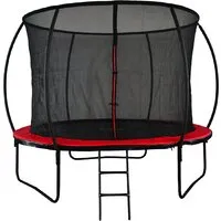 Батут GoUP Luxury 8FT (с сеткой и лестницей, красный)