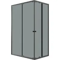 Душевой уголок Niagara Eco NG-1018-14QT 100x80x190 (черный/стекло тонированное)