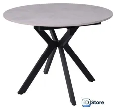 Кухонный стол Lepremo AV 1106 МДФ раздвижной D1000-1350x750 (Ароза светлая/черный)