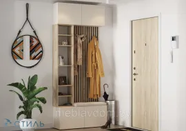 Прихожая Бохо НМ-2 Дуб Крафт серый / Кашемир (1,0м)