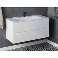 Мебель для ванных комнат Vela Тумба под умывальник Vela Мира 100П под Milen (белый глянец) TU571075