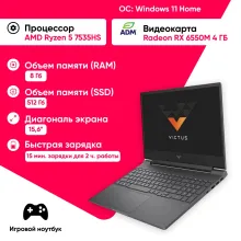 Игровой ноутбук HP Victus 15-fb2063dx 9Z7L4UA