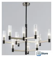 Подвесная люстра Ambrella light LH55505/12 SN/BK/CL (сатин никель/черный/прозрачный)