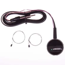 Антенна FM активная внутрисалонная SKYWAY OMIKRON круглая тонкое полотно два уса кабель 2,2м Черный