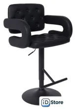 Стул с подлокотниками AksHome Elton (экокожа, черный/черный)