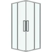 Душевой уголок Grossman Cosmo 90x90x195 300.K33.02.9090.32.00 (золото сатин/прозрачное стекло)