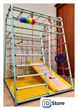 Детский спортивный комплекс Вертикаль Веселый малыш Next (горка, мягкие бортики, изумрудный)