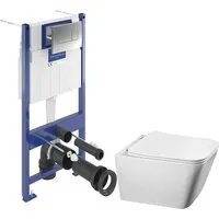 Унитаз подвесной Saniteco Tornado KW-9004WT Villeroy Boch Viconnect Pro S 92122869 (кнопка хром)