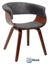 Стул с подлокотниками AksHome Mody (темно-серый Fabb 16/орех)