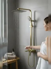 Душевая система Ledeme L2492Y, Матовое-золото