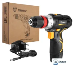 Ударная дрель-шуруповерт Deko GCD12DU3 SET4 063-4038 (с 2-мя АКБ, кейс, набор оснастки)