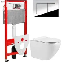 Унитаз подвесной Grado GD-W203T TECE Kit 9400412 (с кнопкой смыва)