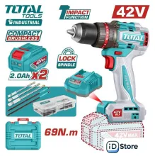 Ударная дрель-шуруповерт Total TIDLI426982 (с 2-мя АКБ, кейс)