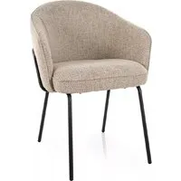 Стул с подлокотниками Signal Nao (Noelle 30 бежевый/черный)