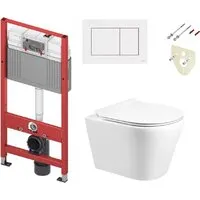 Унитаз подвесной Grado GD-W201T TECE Kit 9400413 (с кнопкой смыва)