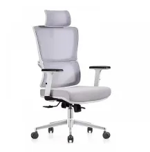 Кресло Situp VICTORIA Chrome (сетка Light Gray/ткань Light Gray) механизм DMSL белый/серый