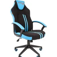 Игровое (геймерское) кресло CHAIRMAN Game 26 (черный/голубой)