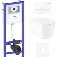 Унитаз подвесной Lavinia Boho Relfix Aveo Rimless 6 в 1 77040129 (белое стекло)