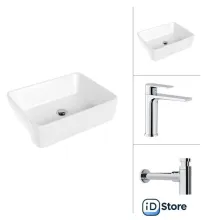 Умывальник Lauter 21675 Reef 21CK678C с сифоном 21635CH (хром)