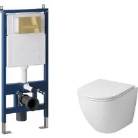 Унитаз подвесной с инсталляцией Grossman GR-4455SQ900.K31.01.000700.K31.03.300.300