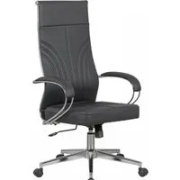 Офисное кресло SitUp Mark chrome (экокожа Black/Black)