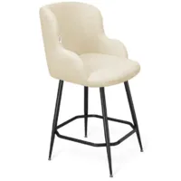 Стул барный Sheffilton SHT-ST39/S148-1 бежевый/черный муар