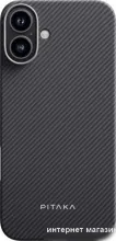 Pitaka Ultra-Slim для iPhone 16 (черный)
