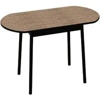 Кухонный стол ВВР Кэлли-2 раздвижной (дуб кера/черный, пластик)