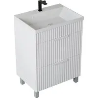 Мебель для ванных комнат Vela Тумба под умывальник Vela Волна 60Н под Classica (белый мат) белый хекса TU9259