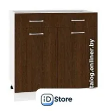 Шкаф напольный Кортекс-мебель Корнелия Лира НШ80р1ш без столешницы (венге)