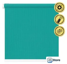 Рулонная электроштора НеоФьюжен Эден 200 140х250 правая (изумрудный, белая фурнитура)