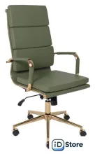 Офисное кресло AksHome Indigo (зеленый/золотой)