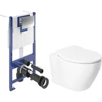 Унитаз подвесной Saniteco KW-99046 Villeroy Boch Viconnect Pro S 92122869 (кнопка хром)