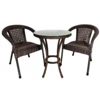 Обеденная группа AIKO DECO 2 с круглым столом 7034П шоколад